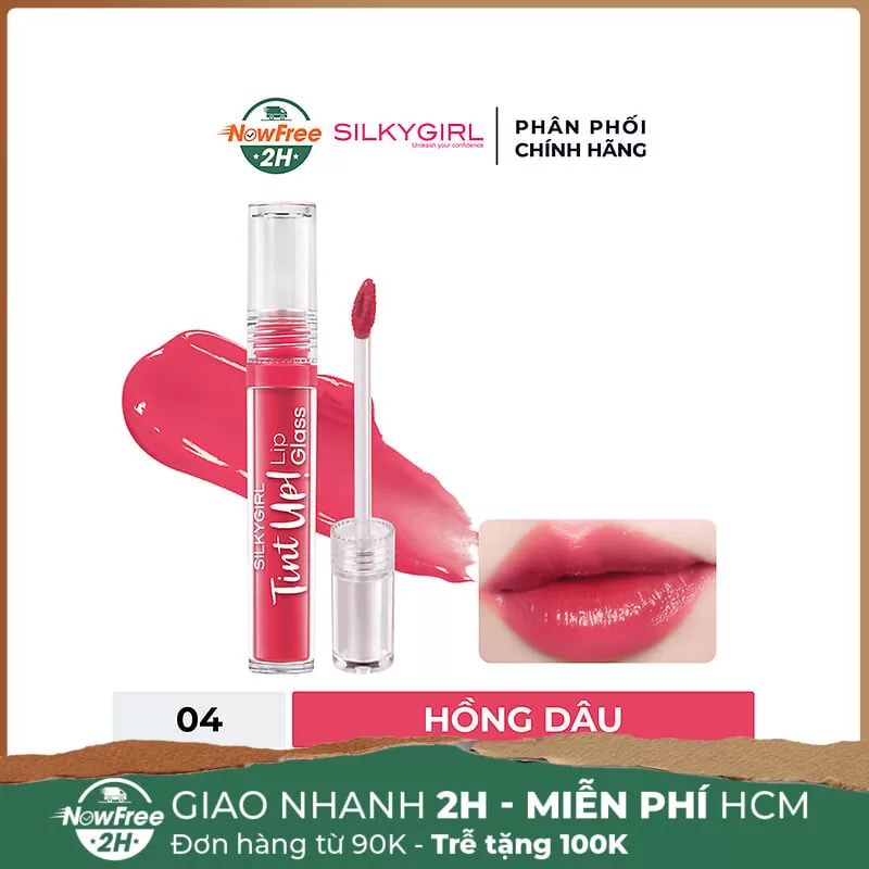 Son Tint Bóng Silkygirl 04 Melon - Hồng Dâu 3g