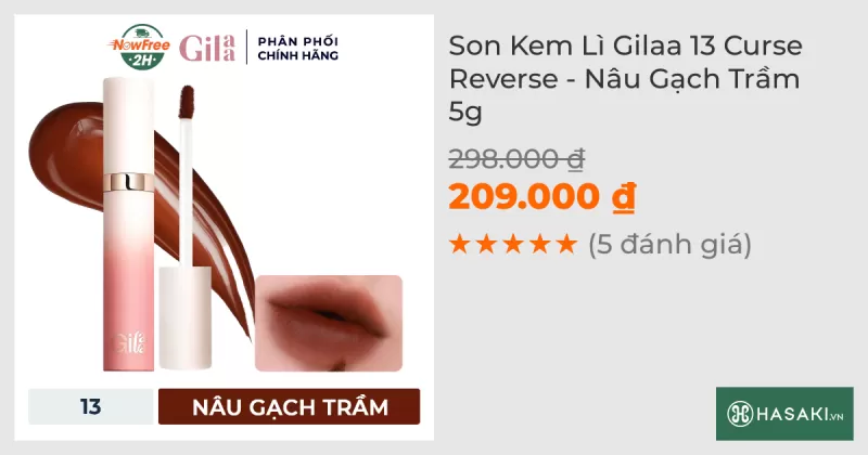 Son Kem Lì Gilaa 13 Curse Reverse - Nâu Gạch Trầm 5g