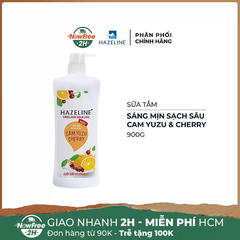 Sữa Tắm Hazeline Cam Yuzu & Cherry Sáng Mịn Sạch Sâu 900g