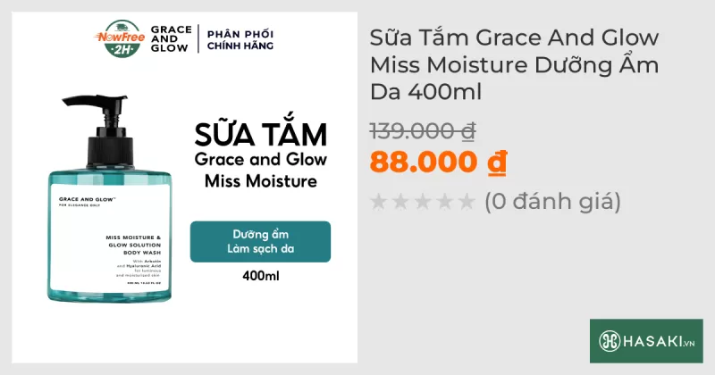 Sữa Tắm Grace And Glow Miss Moisture Dưỡng Ẩm Da 400ml