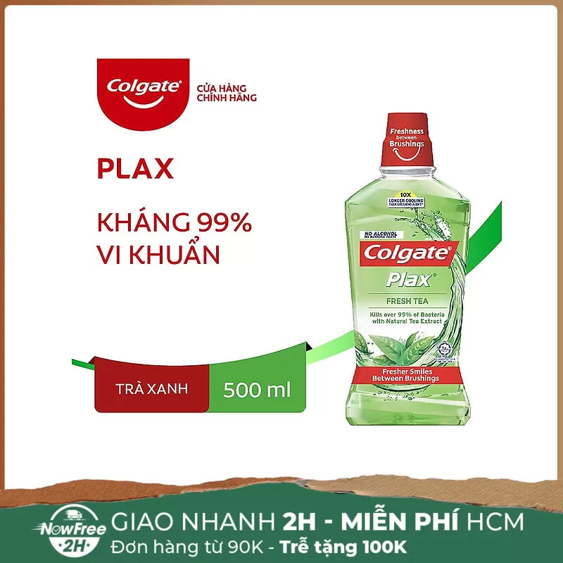 Nước Súc Miệng Colgate Kháng Khuẩn Hương Trà Xanh 500ml