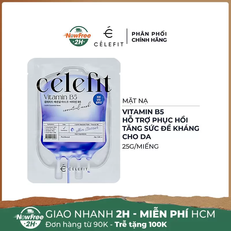 Mặt Nạ Celefit Vitamin B5 Phục Hồi, Tăng Sức Đề Kháng Da 25g