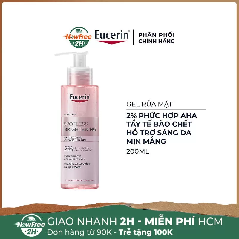 Gel Rửa Mặt Eucerin Hỗ Trợ Sáng Da Mịn Màng 200ml