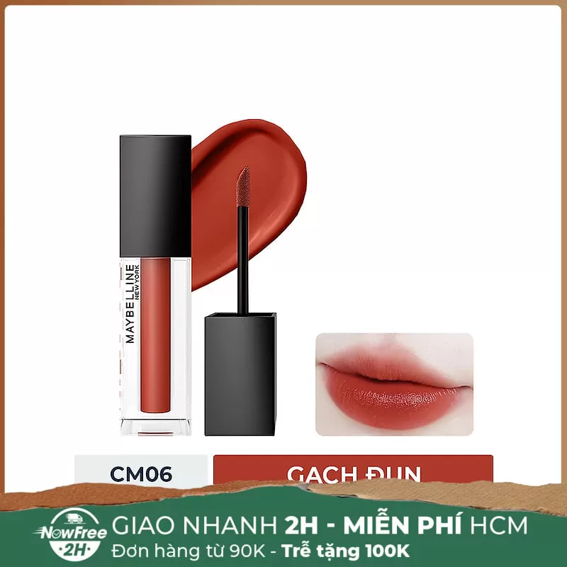 [HSD 11/2025] Son Kem Maybelline Mịn Lì Như Nhung CM06 Gạch Đun 6.4ml