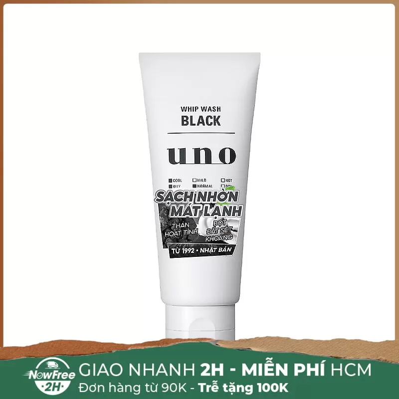 [HSD 09/2025] Sữa Rửa Mặt Cho Nam Uno Tạo Bọt Sạch Nhờn Cho Da Dầu 130g