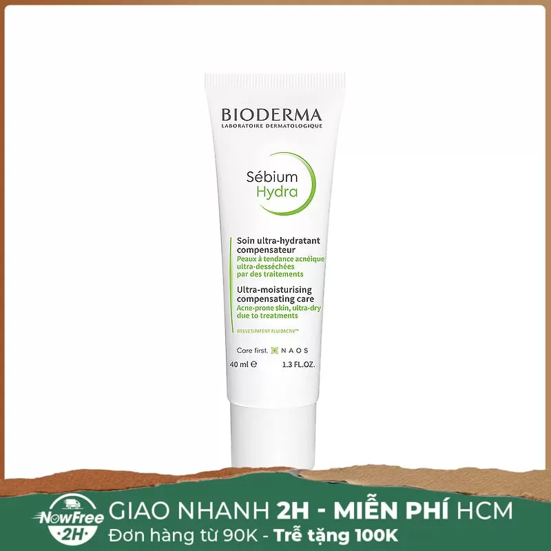 [HSD 11/2025] Kem Dưỡng Ẩm Bioderma Giảm Khô Căng, Bong Tróc Da Mụn 40ml