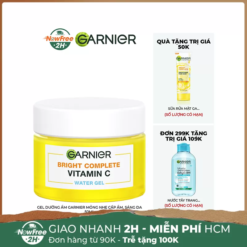 Gel Dưỡng Ẩm Garnier Mỏng Nhẹ Cấp Ẩm, Sáng Da 50ml