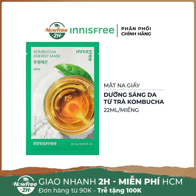 Mặt Nạ innisfree Sáng Da Từ Trà Kombucha 22ml (Mới)