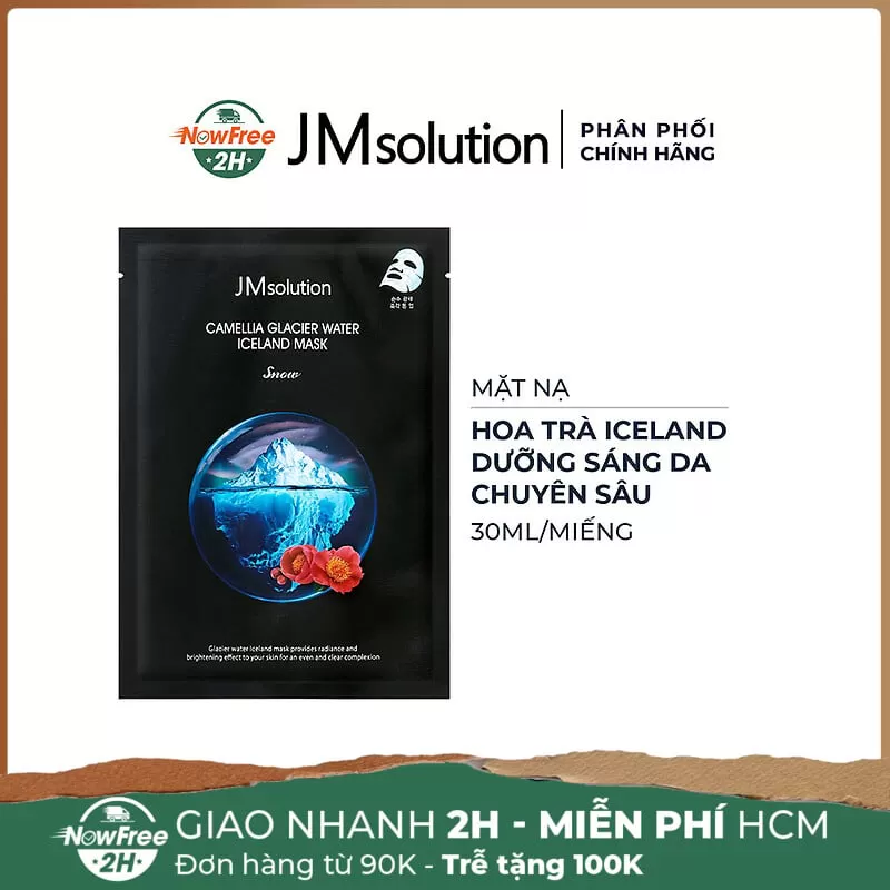 Mặt Nạ JMsolution Hoa Trà Iceland Dưỡng Sáng Chuyên Sâu 30ml