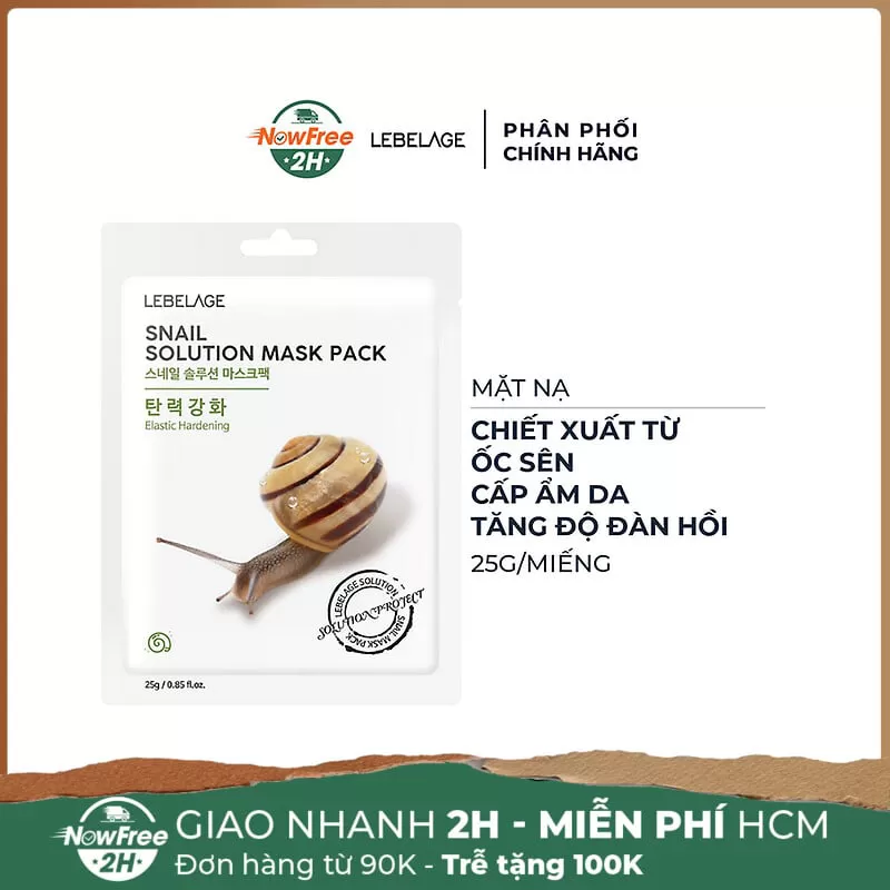 Mặt Nạ Lebelage Ốc Sên Dưỡng Ẩm Da, Tăng Độ Đàn Hồi 25g