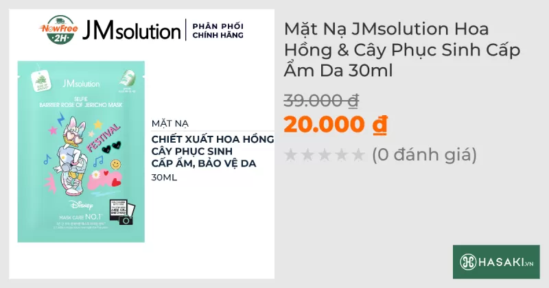 Mặt Nạ JMsolution Hoa Hồng & Cây Phục Sinh Cấp Ẩm Da 30ml