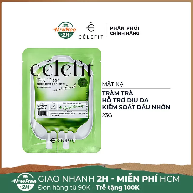 Mặt Nạ Celefit Tràm Trà Dịu Da, Kiểm Soát Dầu 23g