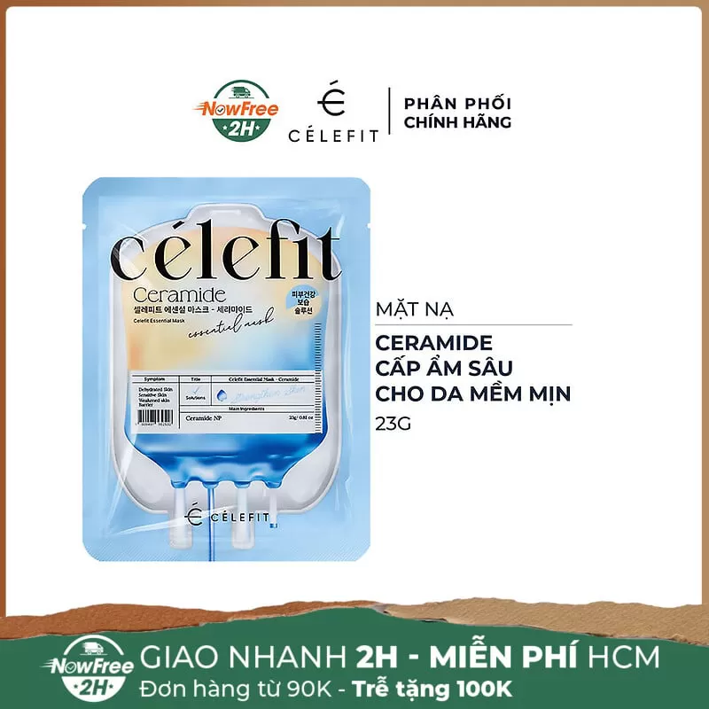 Mặt Nạ Celefit Ceramide Cấp Ẩm Cho Da Mềm Mịn 23g