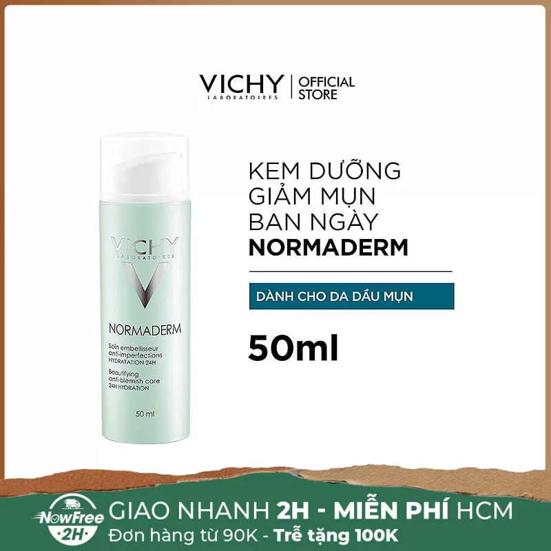 Kem Dưỡng Vichy Giúp Giảm Mụn & Bóng Dầu, Dưỡng Ẩm 50ml