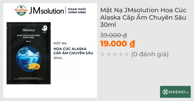 Mặt Nạ JMsolution Hoa Cúc Alaska Cấp Ẩm Chuyên Sâu 30ml