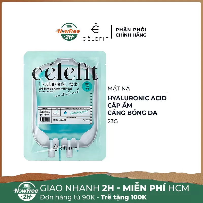 Mặt Nạ Celefit Hyaluronic Acid Cấp Ẩm, Căng Bóng Da 23g