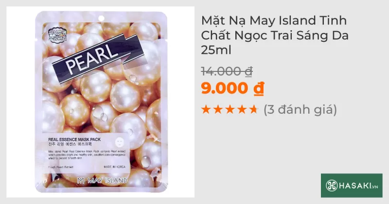 Mặt Nạ May Island Tinh Chất Ngọc Trai Sáng Da 25ml