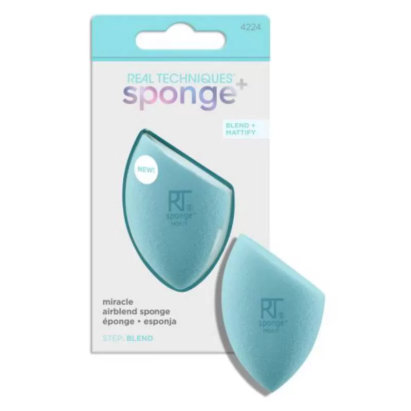 Mút Trang Điểm Real Techniques Miracle Airblend Sponge (Màu Xanh)