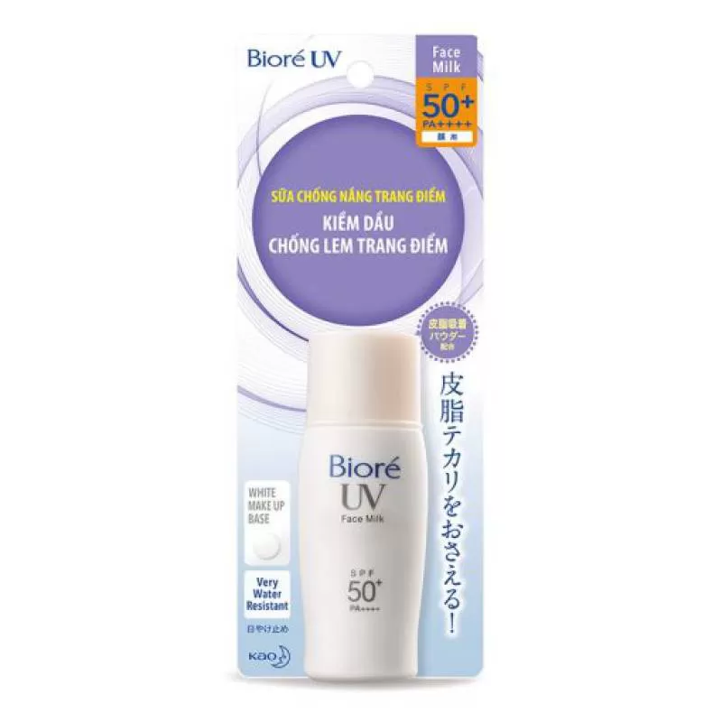 Kem Chống Nắng Biore Perfect Milk Trắng Mịn Giảm Nhờn