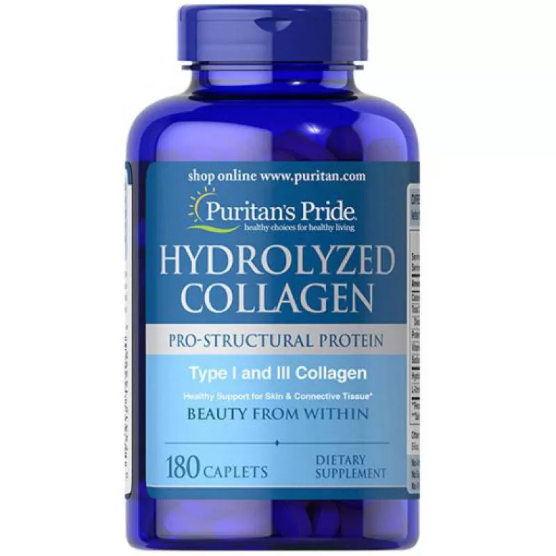 Viên Uống Puritan’s Pride Collagen Hydrolyzed 180 Viên