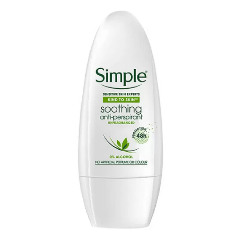 Lăn Khử Mùi Simple Soothing Anti-Perspirant Đầu Tròn
