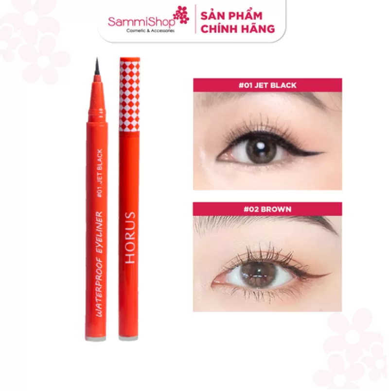 [BILL 599K] QT Horus Kẻ mắt Water Proof Eyeliner - #02. Brown