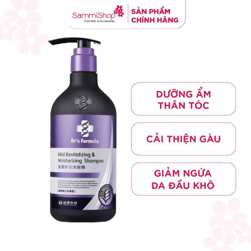 Dr's Formula Dầu Gội Phục Hồi & Dưỡng Ẩm Mild Revitalizing & Moisturizing Shampoo 580g