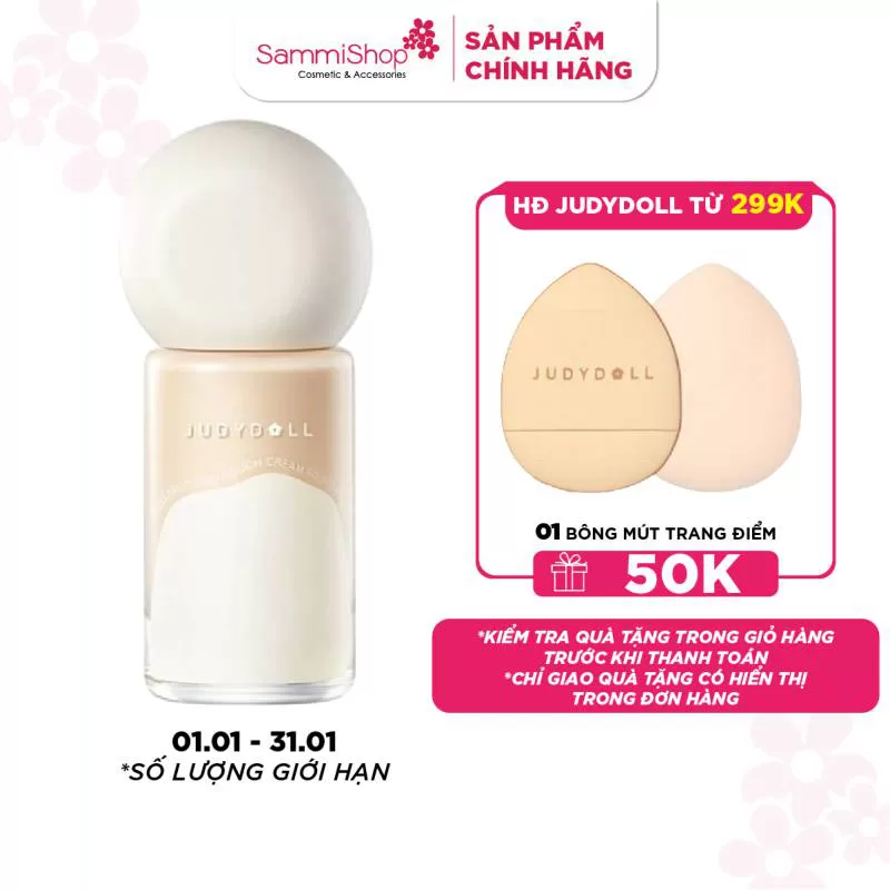 Judydoll Kem nền Traceless Cloud-Touch Cream Foundation