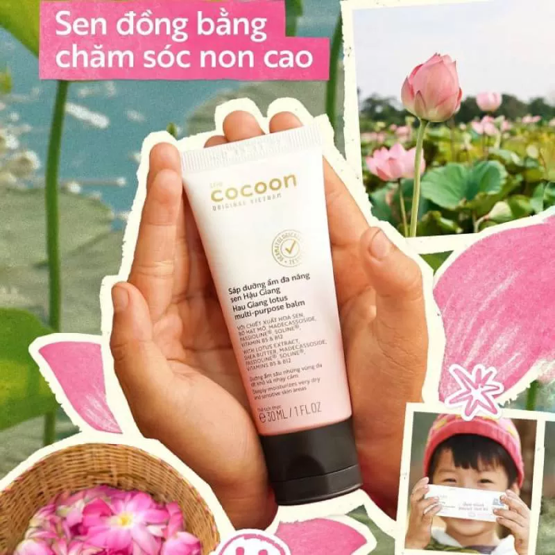 Cocoon Sáp dưỡng ẩm Sen Hậu Giang Multi - Purpose Balm 30ml