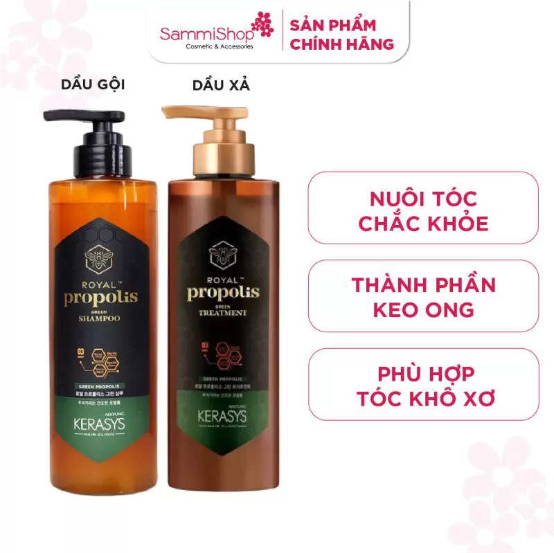 Aekyung Kerasys Dầu xả Royal Propolis Green Treatment 500ml