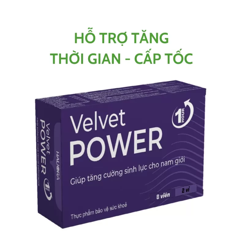 Viên Uống Tăng SL Khẩn Cấp Hiệu Quả Tức Thì 1 Tiếng Hauora Velvet Power Hộp 8 Viên