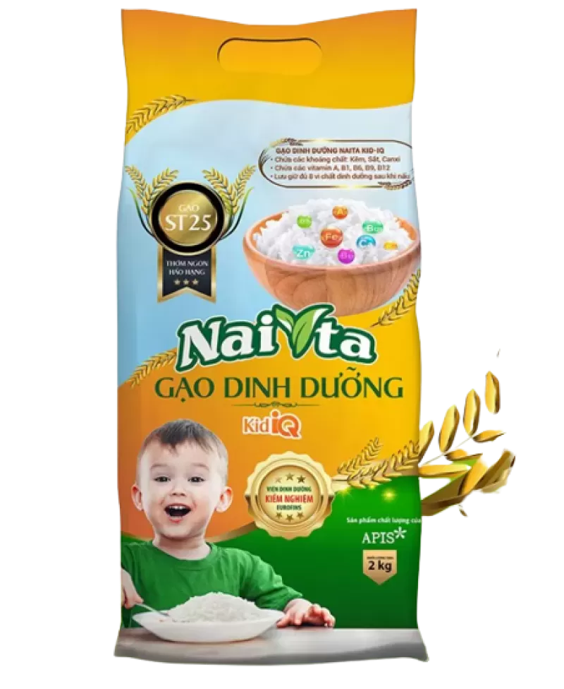 Naita Gạo Dinh Dưỡng Cân Bằng Dưỡng Chất Cho Trẻ Kid-IQ (Túi 2kg)