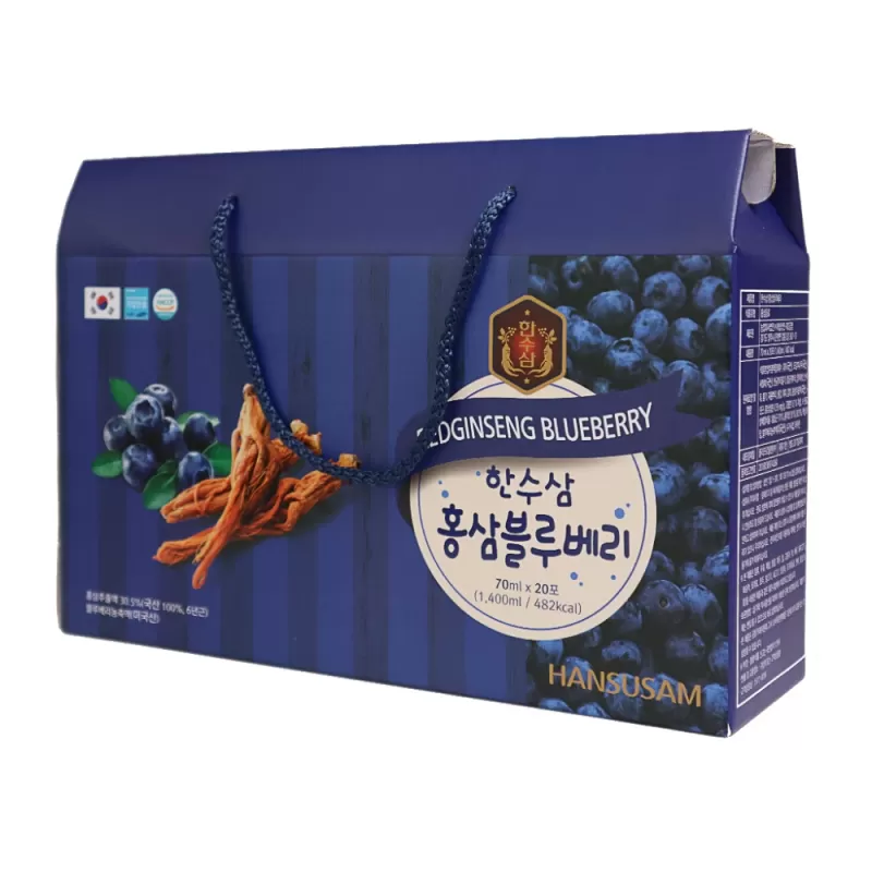 Hansusam Nước Hồng Sâm Việt Quất 70ml x 20 Gói