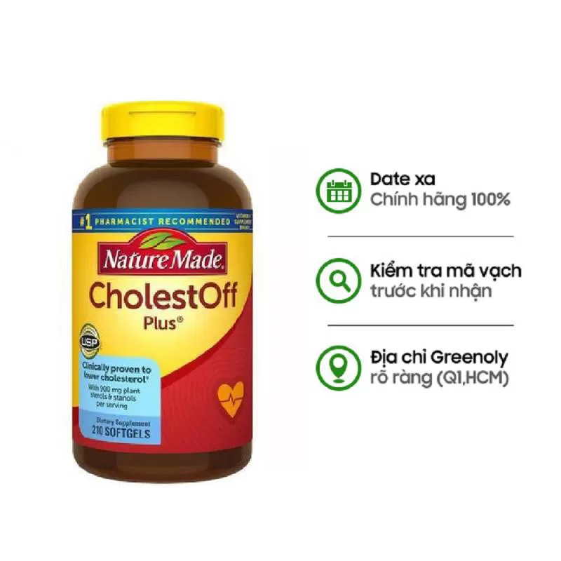 Nature Made Viên Uống Hỗ Trợ Giảm Cholesteron Bảo Vệ Tim Mạch Cholest Off Plus