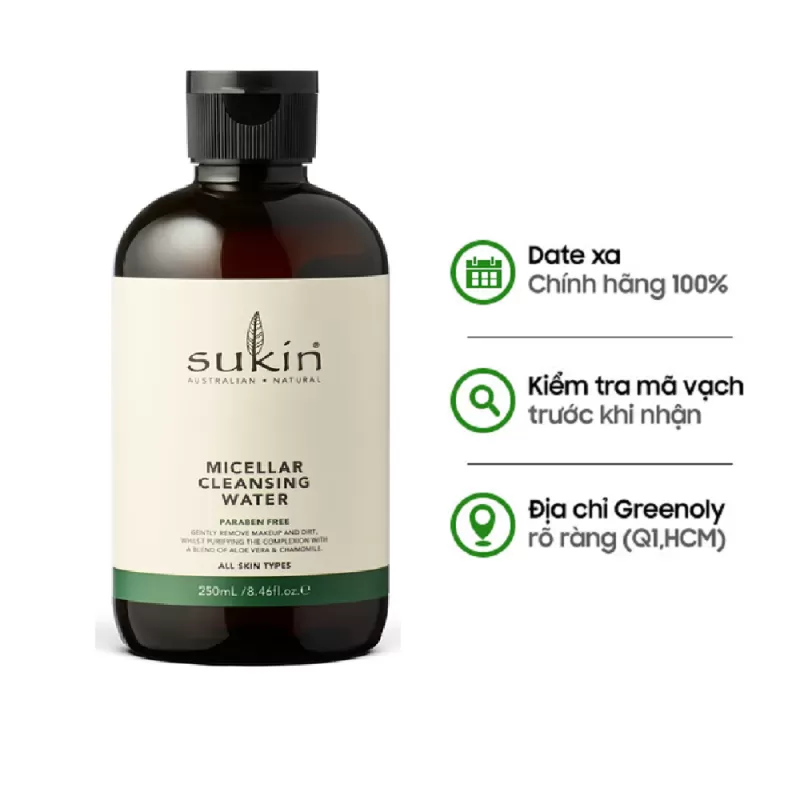 Sukin Nước Tẩy Trang Micellar Cleansing Water 250ml