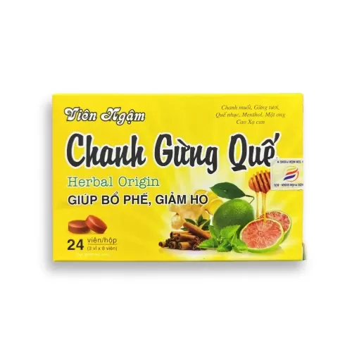 Viên Ngậm Chanh Gừng Quế Chính Hãng
