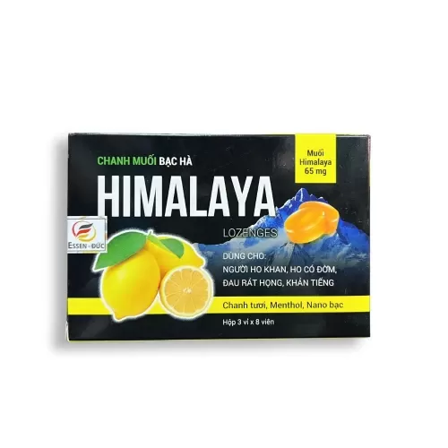 Kẹo Chanh Muối Bạc Hà Himalaya Lozenges Chính Hãng