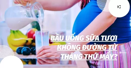 Bầu uống sữa tươi không đường từ tháng thứ mấy?