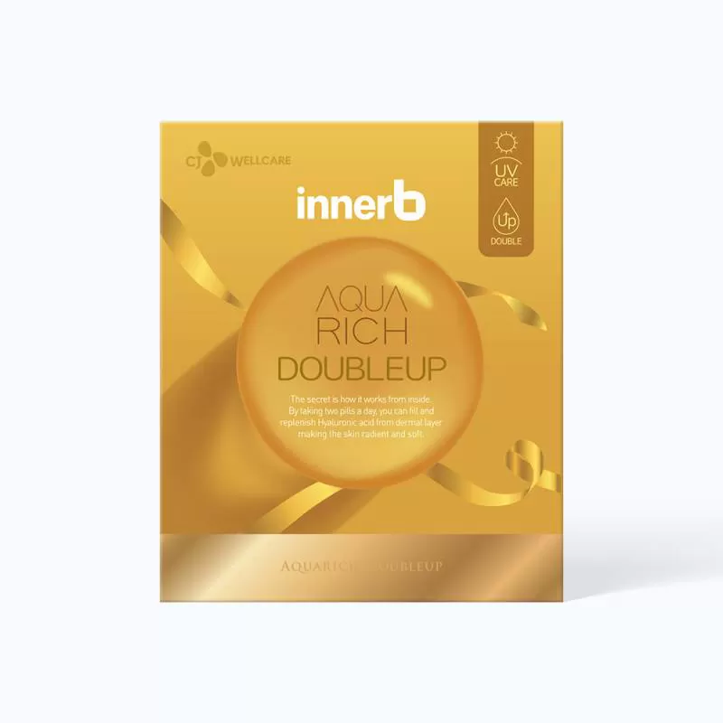 Viên uống Innerb Aqua Rich Double Up hỗ trợ cấp nước và bổ sung collagen cho da (Hộp 56 viên)