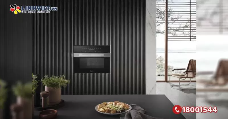 Lò vi sóng kèm nướng Miele M 7244 TC Màu Inox Âm tủ