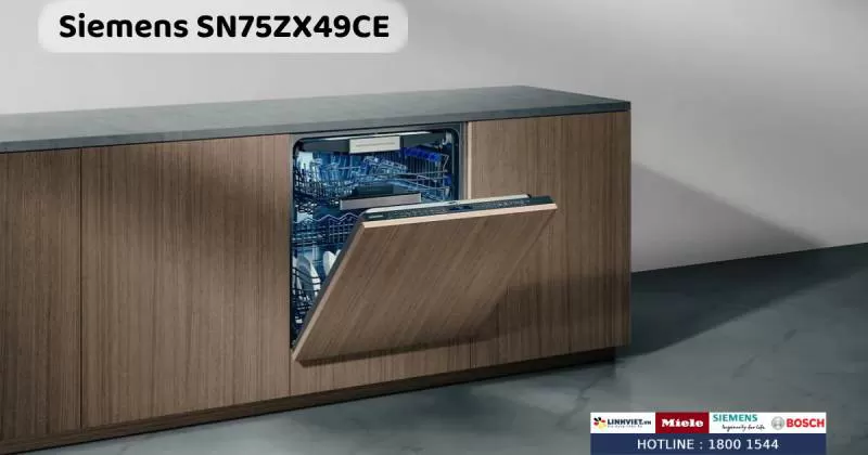 Máy rửa bát Siemens SN75ZX49CE iQ500 Zeolith Âm toàn phần