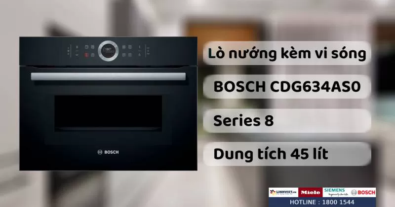Lò nướng tích hợp vi sóng Bosch CMG633BB1 Series 8