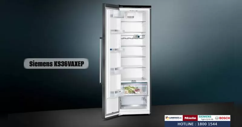 Tủ mát Siemens KS36VAXEP iQ500 Độc lập Thép không gỉ màu đen