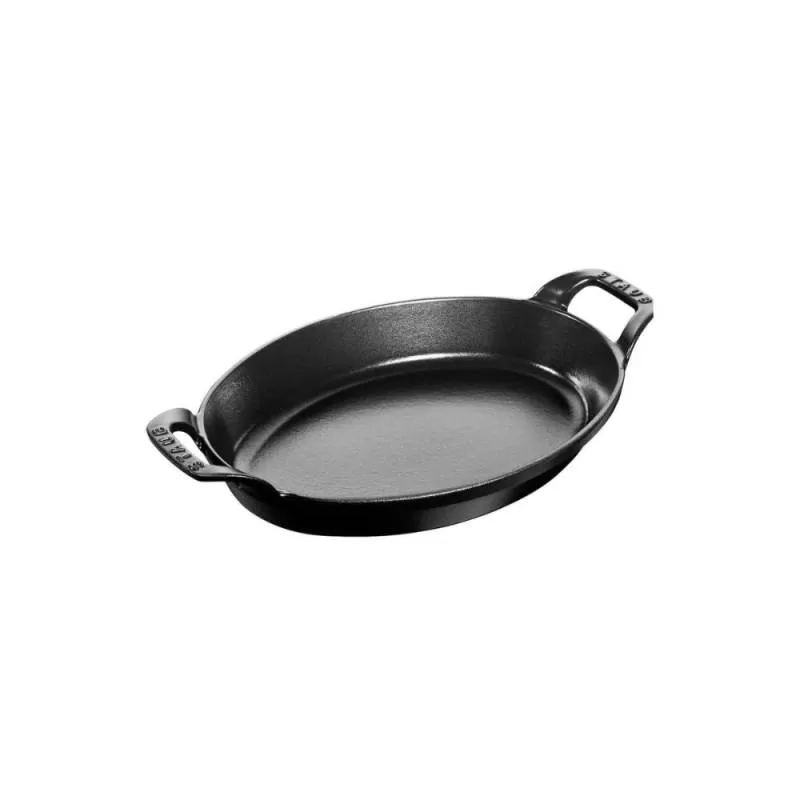 Khay oval STAUB 23cm màu đen 1302323